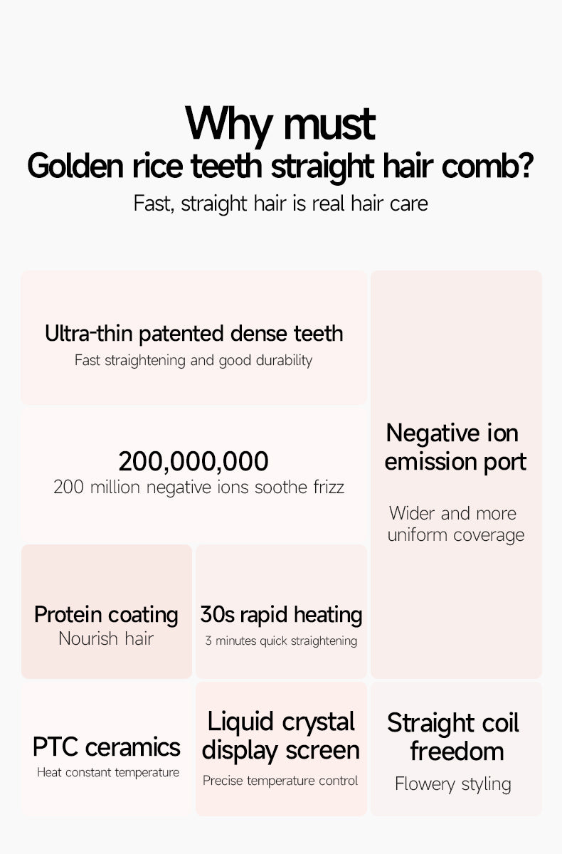 KD380KP  Negative ion straightening comb