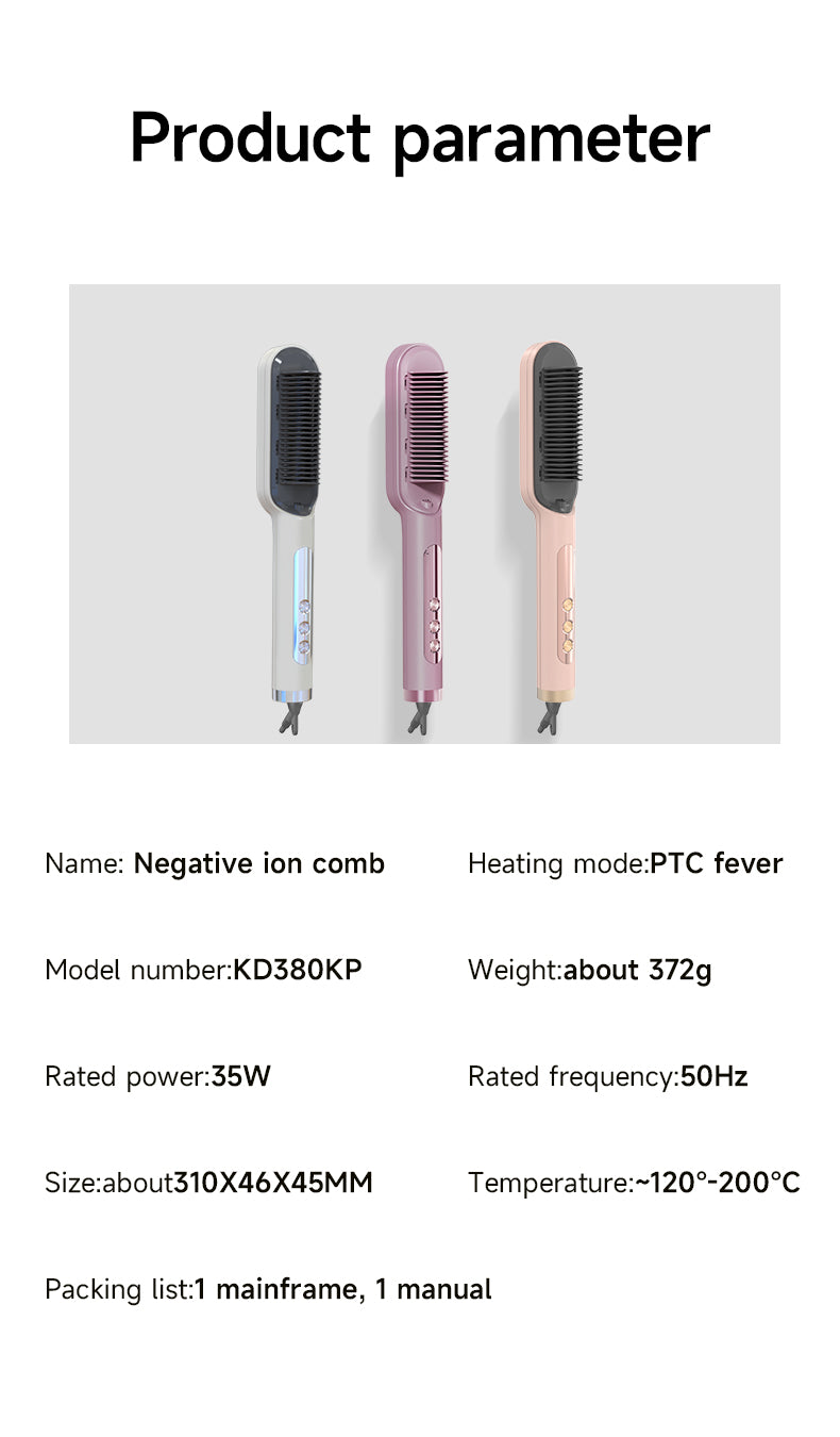 KD380KP  Negative ion straightening comb