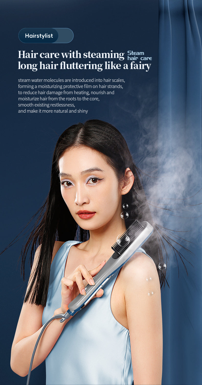 KD880 Steam straightening brush