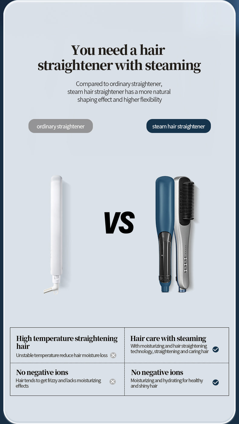 KD880 Steam straightening brush