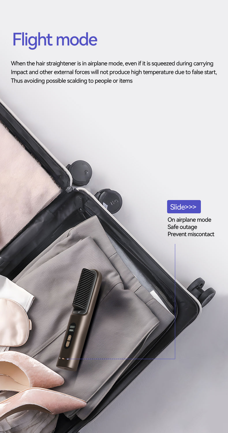 KD3820A Rechargeable Hair Straightening Brush
