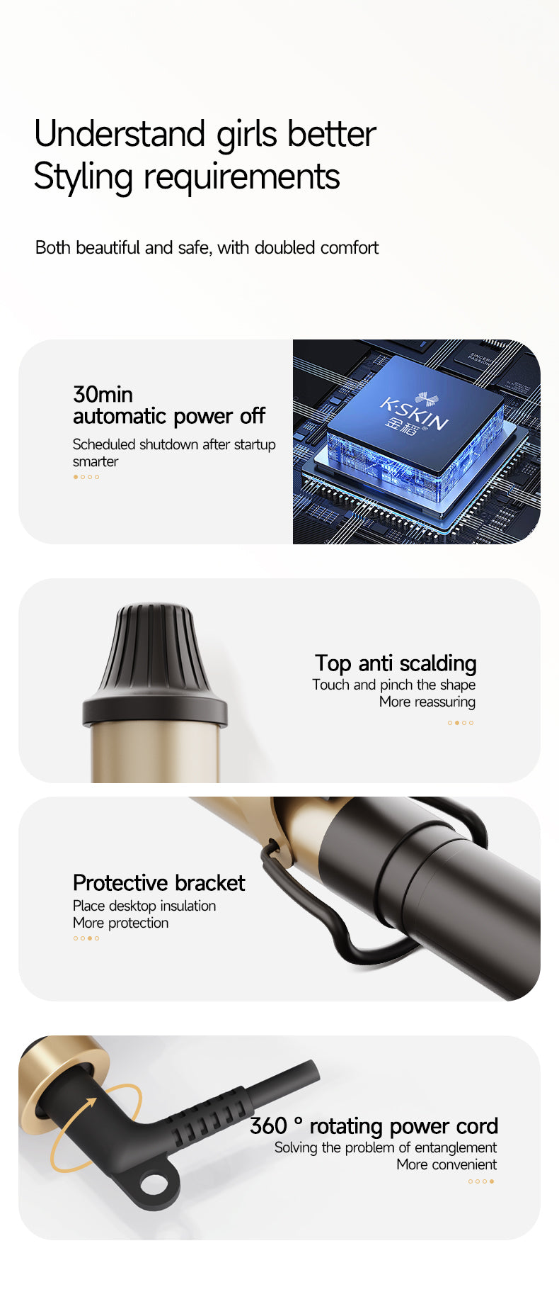 KD331 Three-in-one hair styling tools