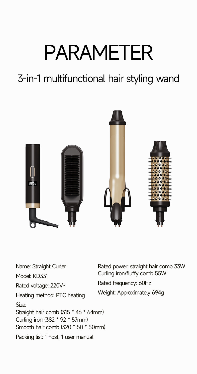 KD331 Three-in-one hair styling tools