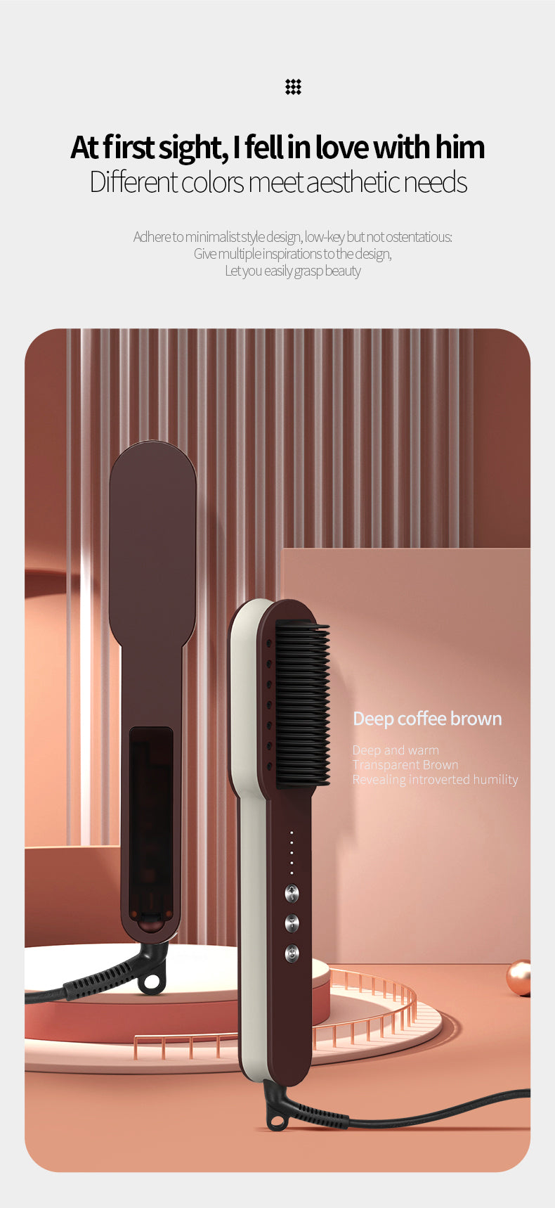 KD890 steam straightening brush