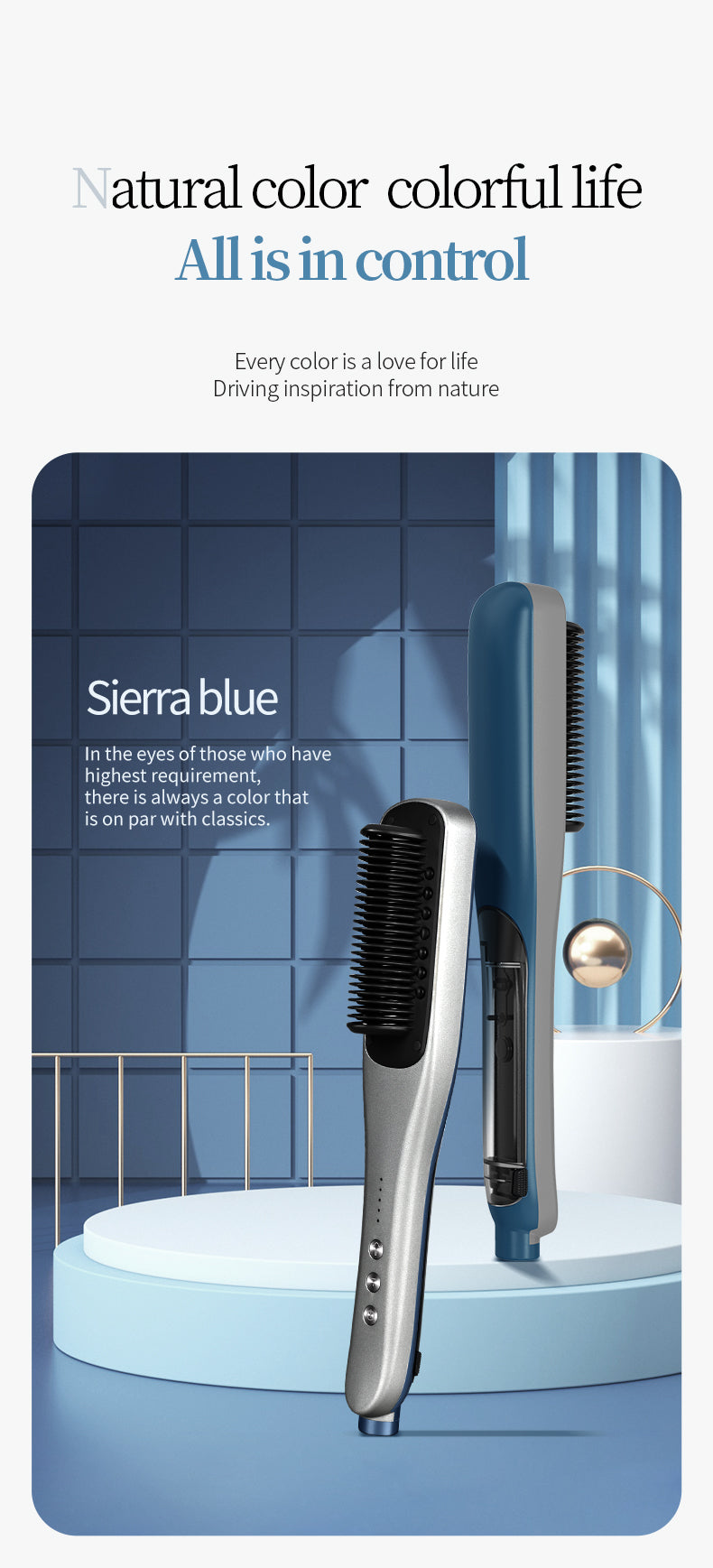 KD880 Steam straightening brush