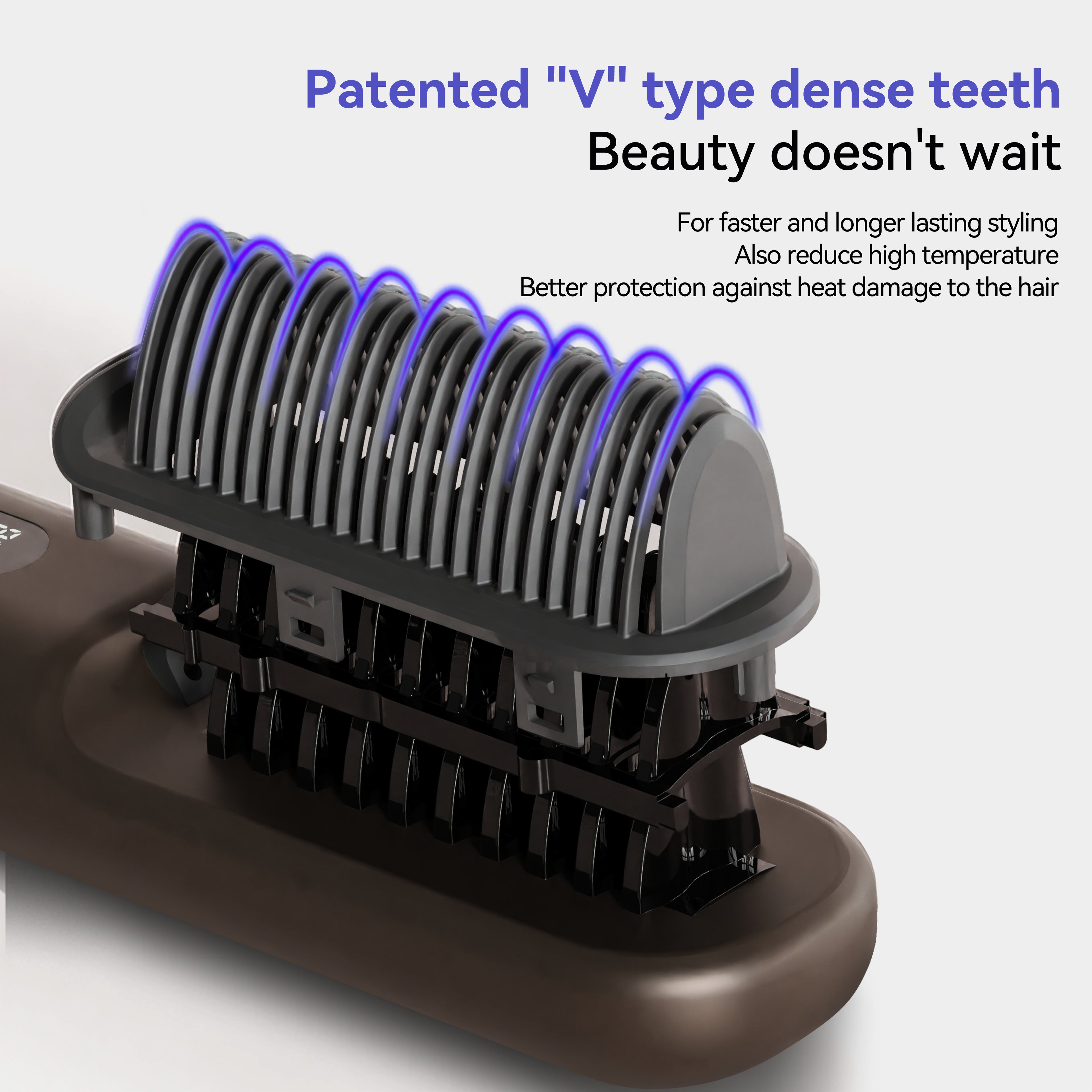 KD3820A Rechargeable Hair Straightening Brush