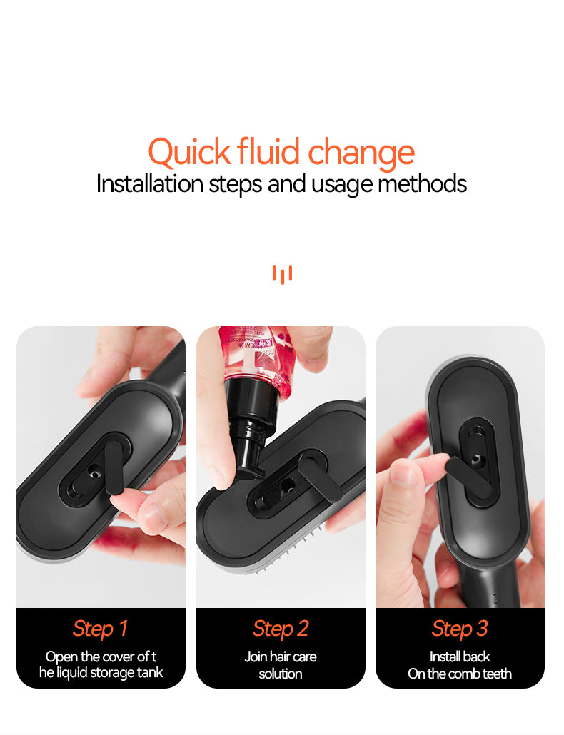 KD3806C Color Light Massage Comb