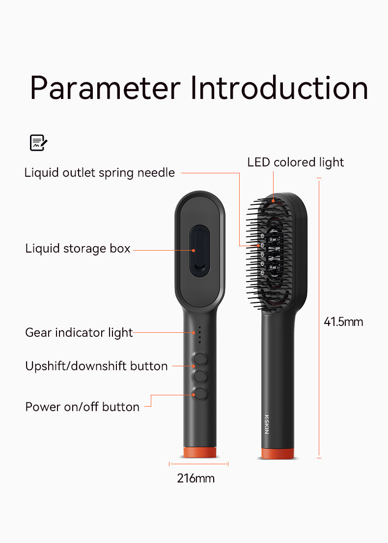 KD3806C Color Light Massage Comb