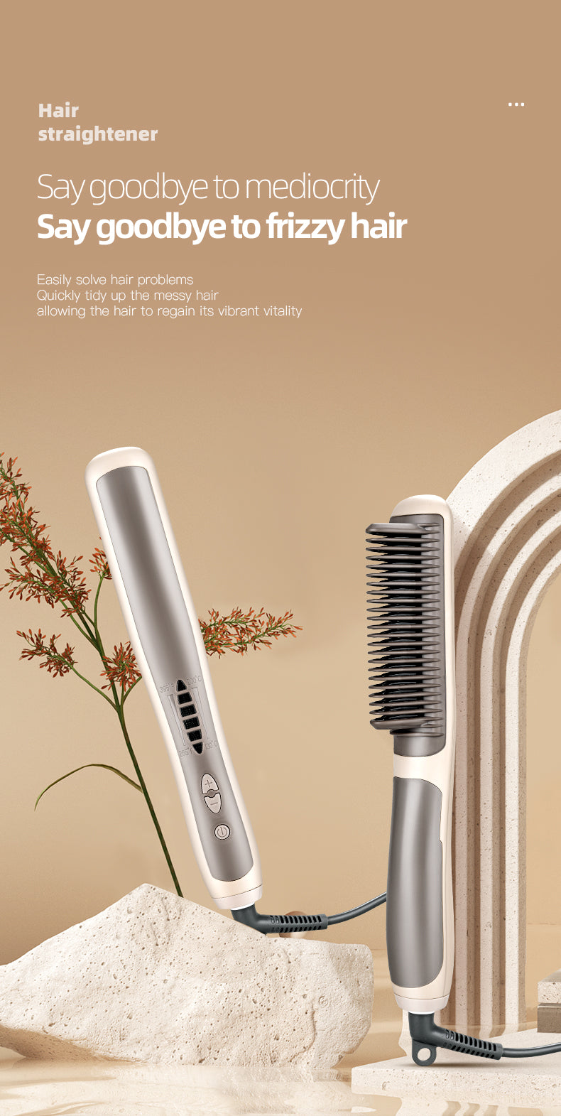KD388 First-generation hair straightening brush