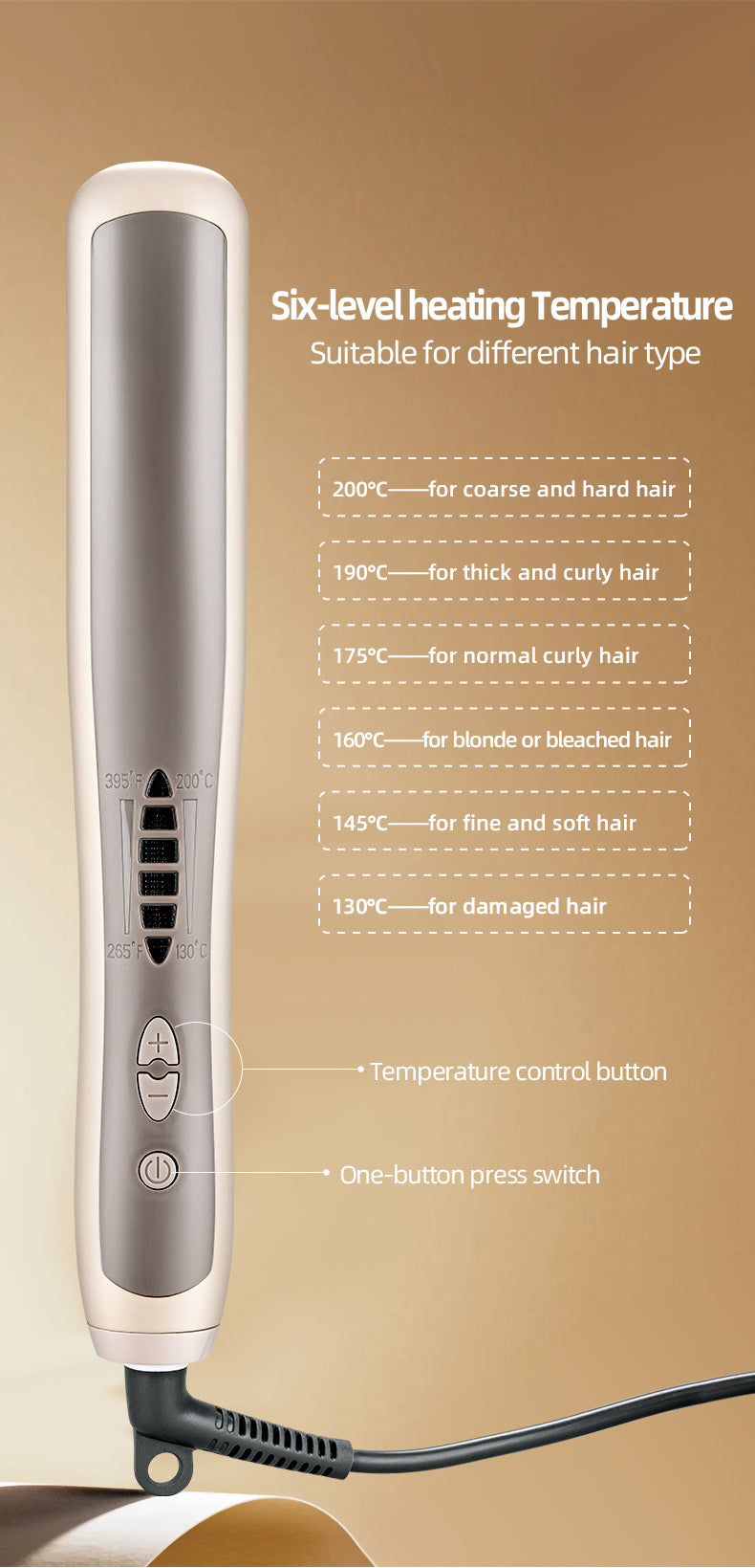 KD388 First-generation hair straightening brush